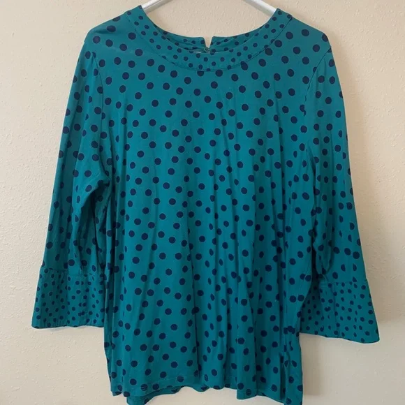 Boden Althea Polkadot, 3/4 sleeve jersey blouse - US size 16 - Picture 3 of 7